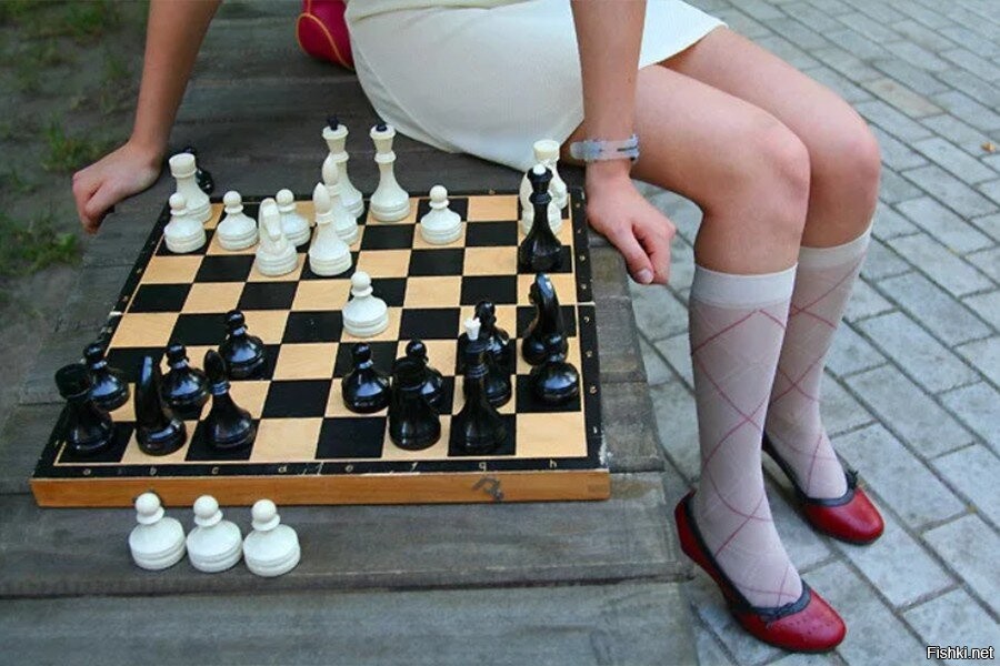 Мери Рок проигрывает в шахматы гроссмейстеру пизду