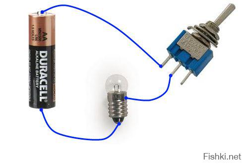 Купить электрическую цепь. Схема подключения лампочки к батарейке. Как подключить лампочку через батарейку. Как подключить лампочку от батарейки. Электрическая цепь лампочка батарейка выключатель 220в.