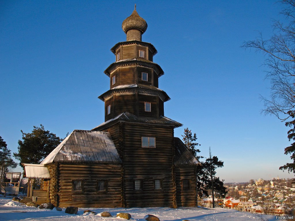 Деревянная церковь. Старо-Вознесенская деревянная Церковь Торжок. Старо Вознесенская Тихвинская Церковь Торжок. Храм Тихвинской иконы Божией матери (Торжок). Вознесенская Церковь в Торжке 1653 г.