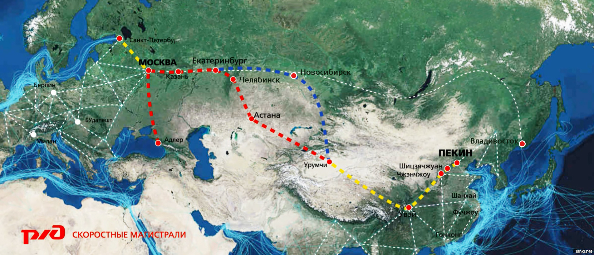 Москва пекин трасса новая подробная карта