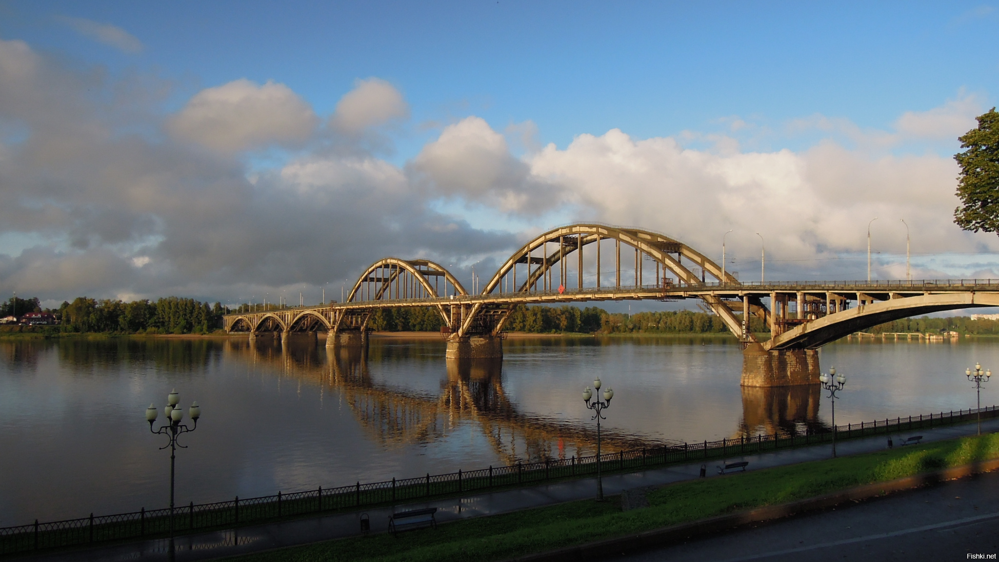 Рыбинск мост через Волгу
