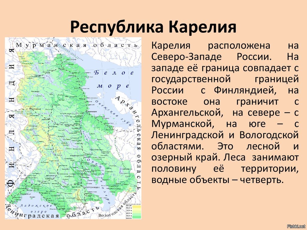 Карта россии с карелией