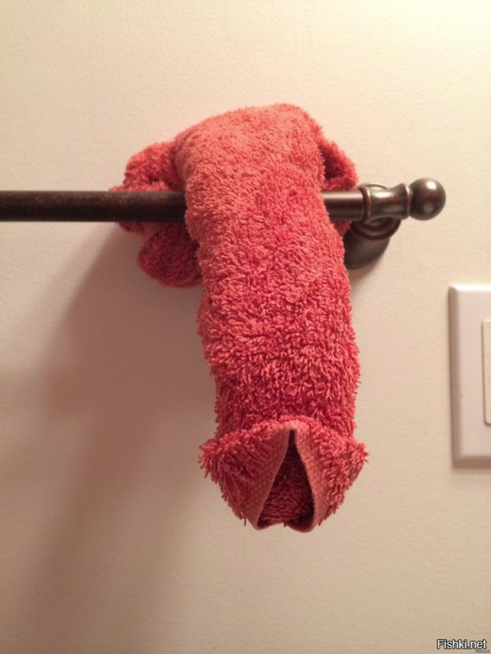 Towel origami penis