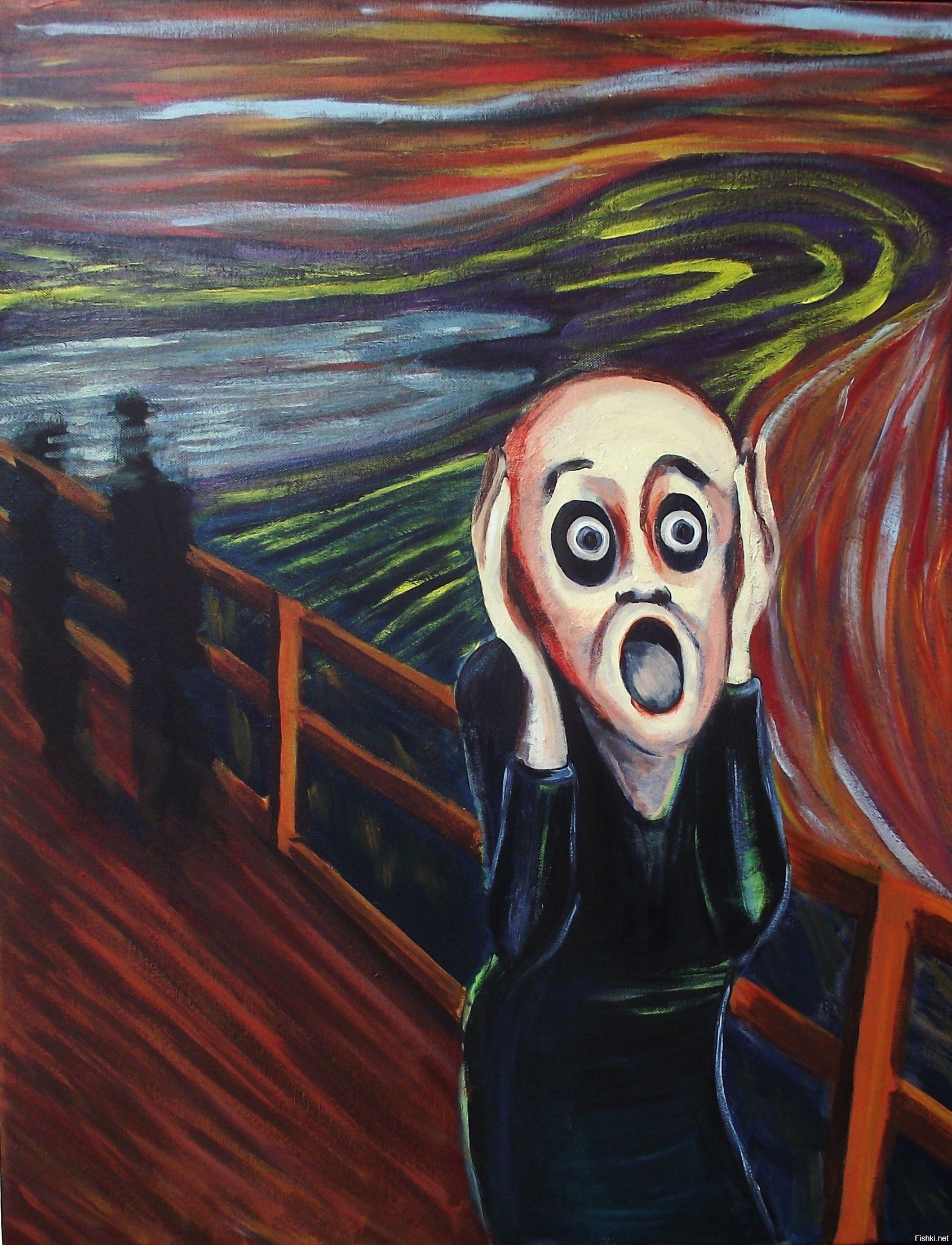 Глупый крик. Ужас картина Мунк. Картина крик Эдварда Мунка.
