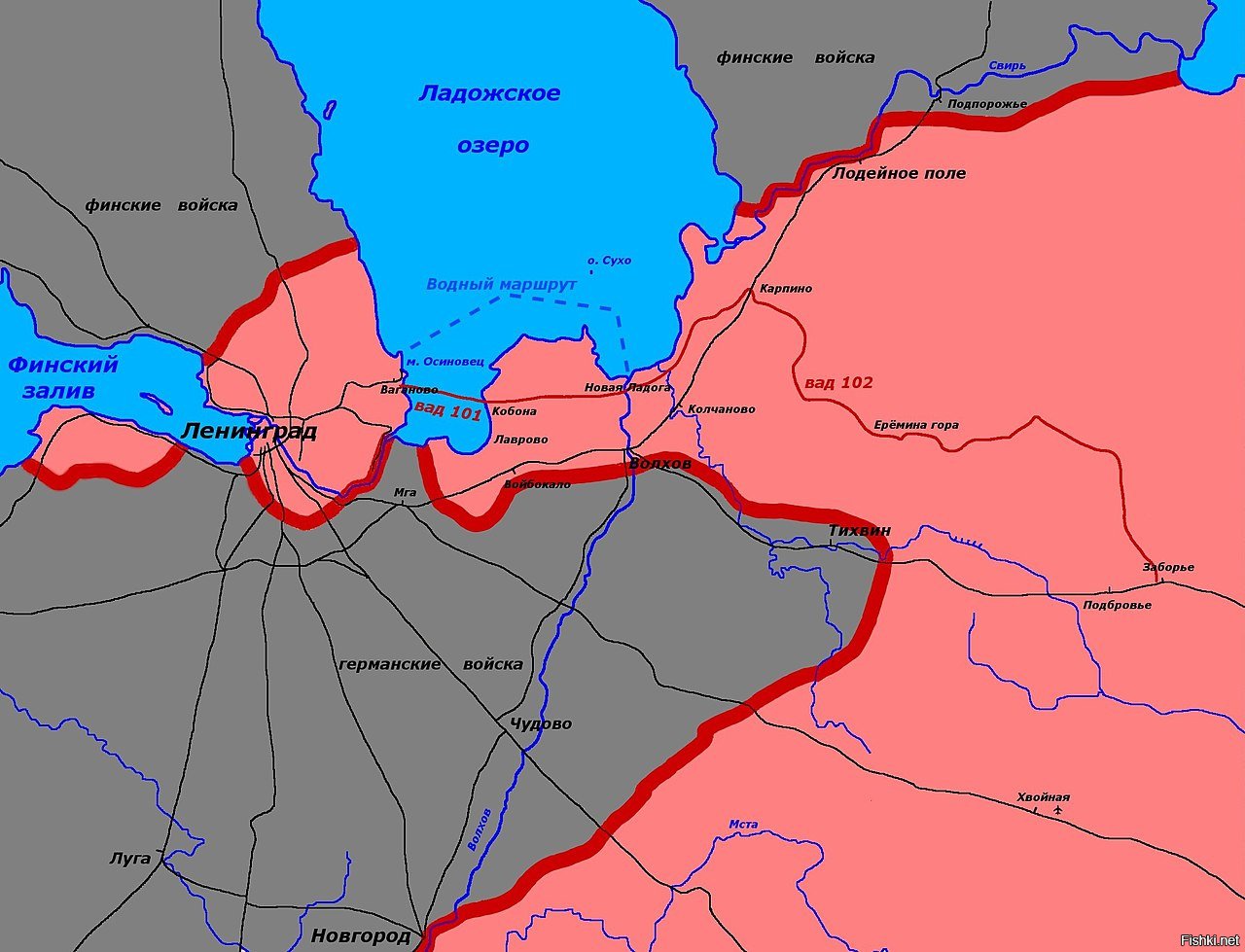 Блокада ленинграда схема окружения