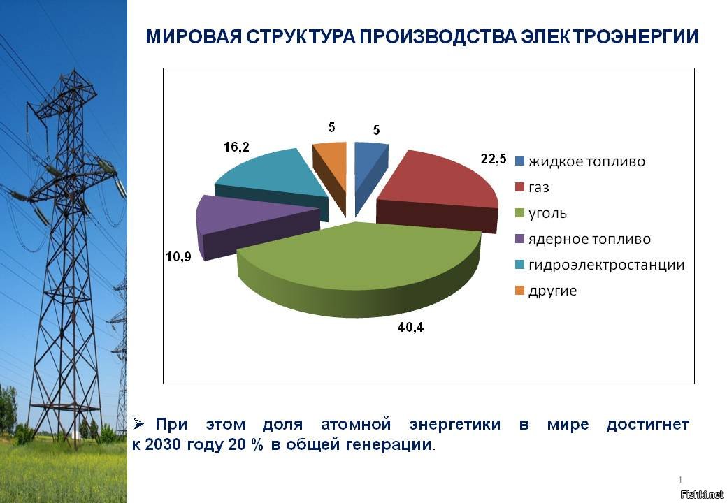 На диаграмме показаны данные о производстве электроэнергии в 10 странах которые являются