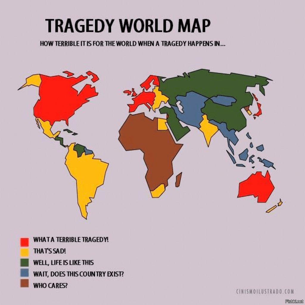 Карта мира трагедий