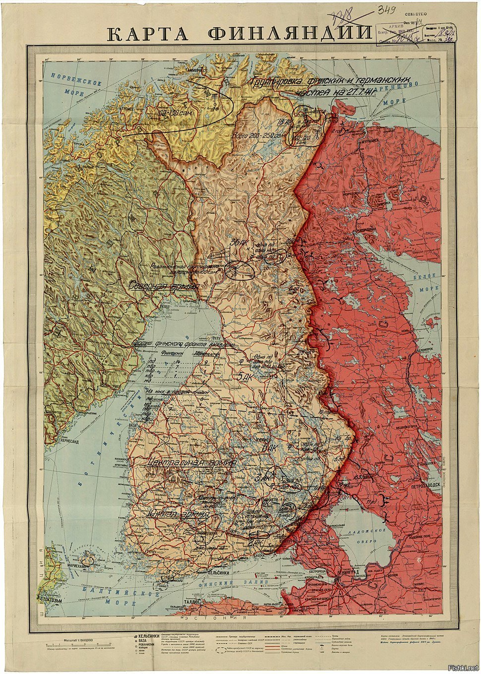 Старая карта финляндии до 1939 года