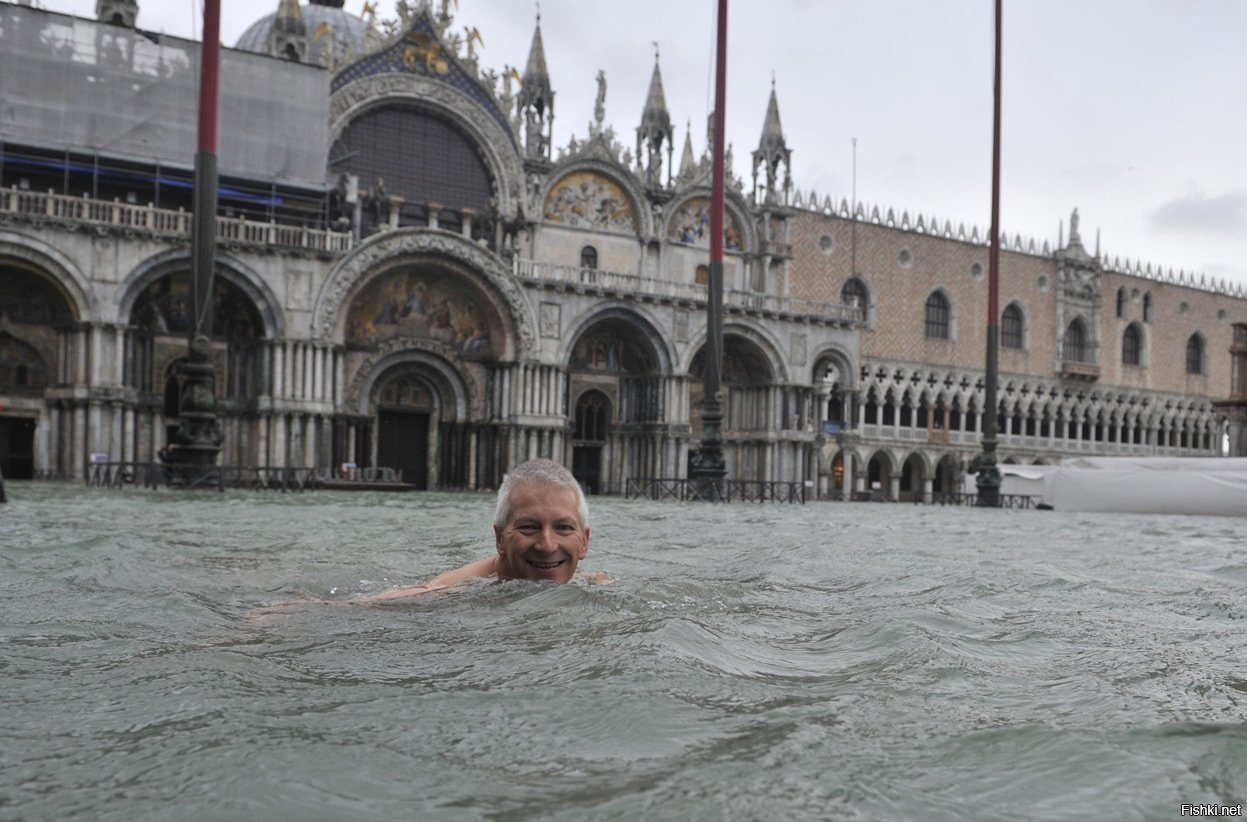Венеция площадь Сан Марко наводнение