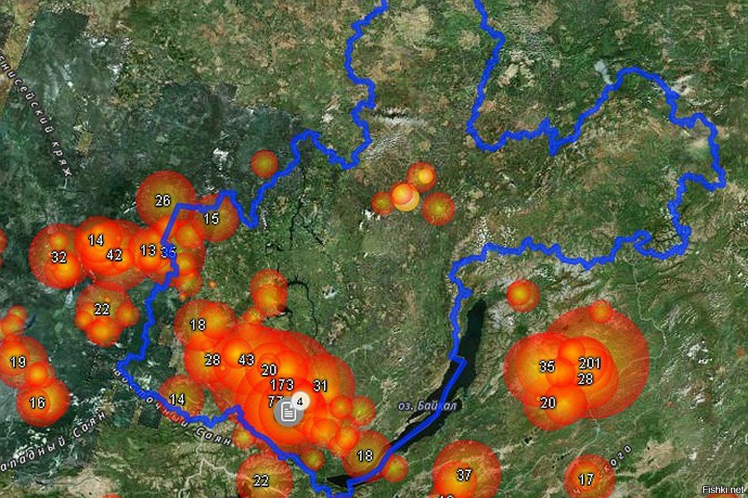 Карта пожаров бурятии