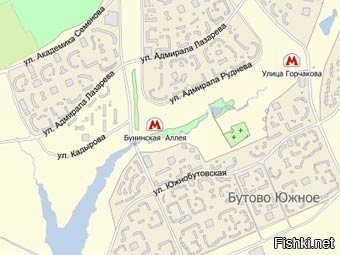 Карта южно бутово