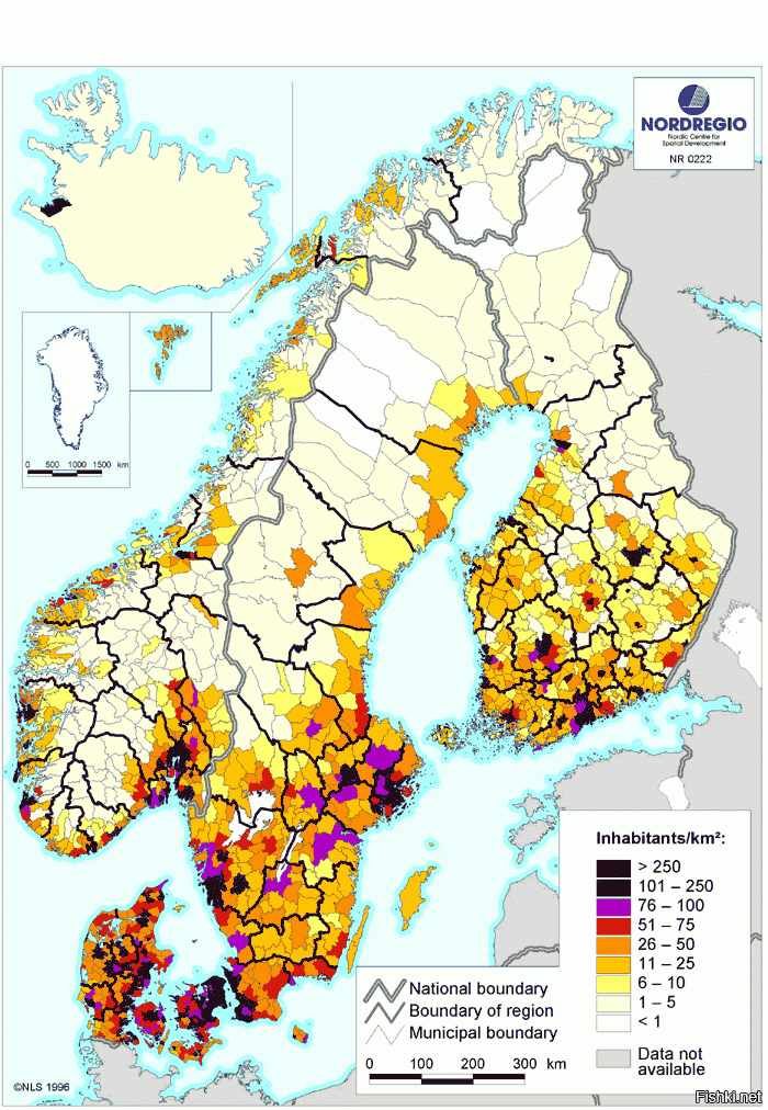 Карта плотности населения норвегии