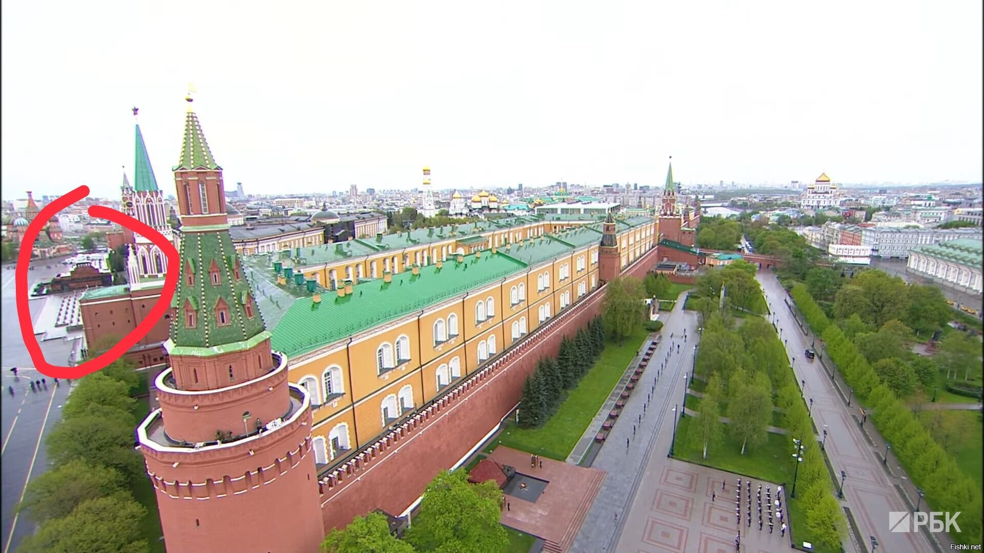 Мавзолей Ленина 9 мая 2020