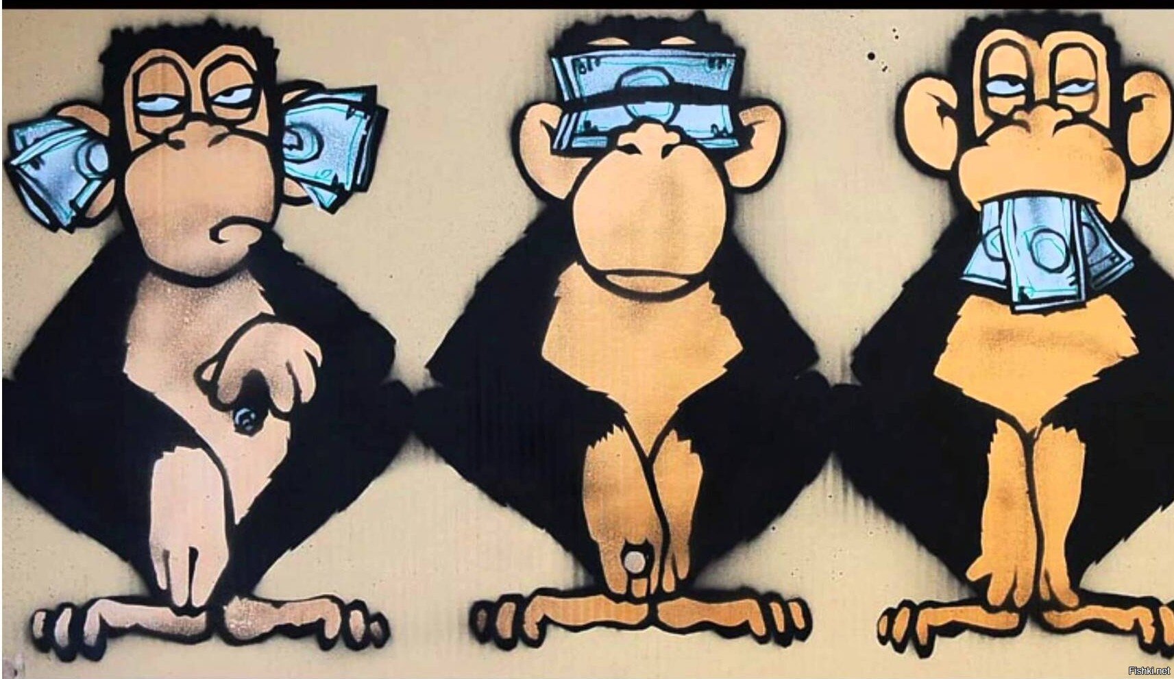 Три обезьяны арт11