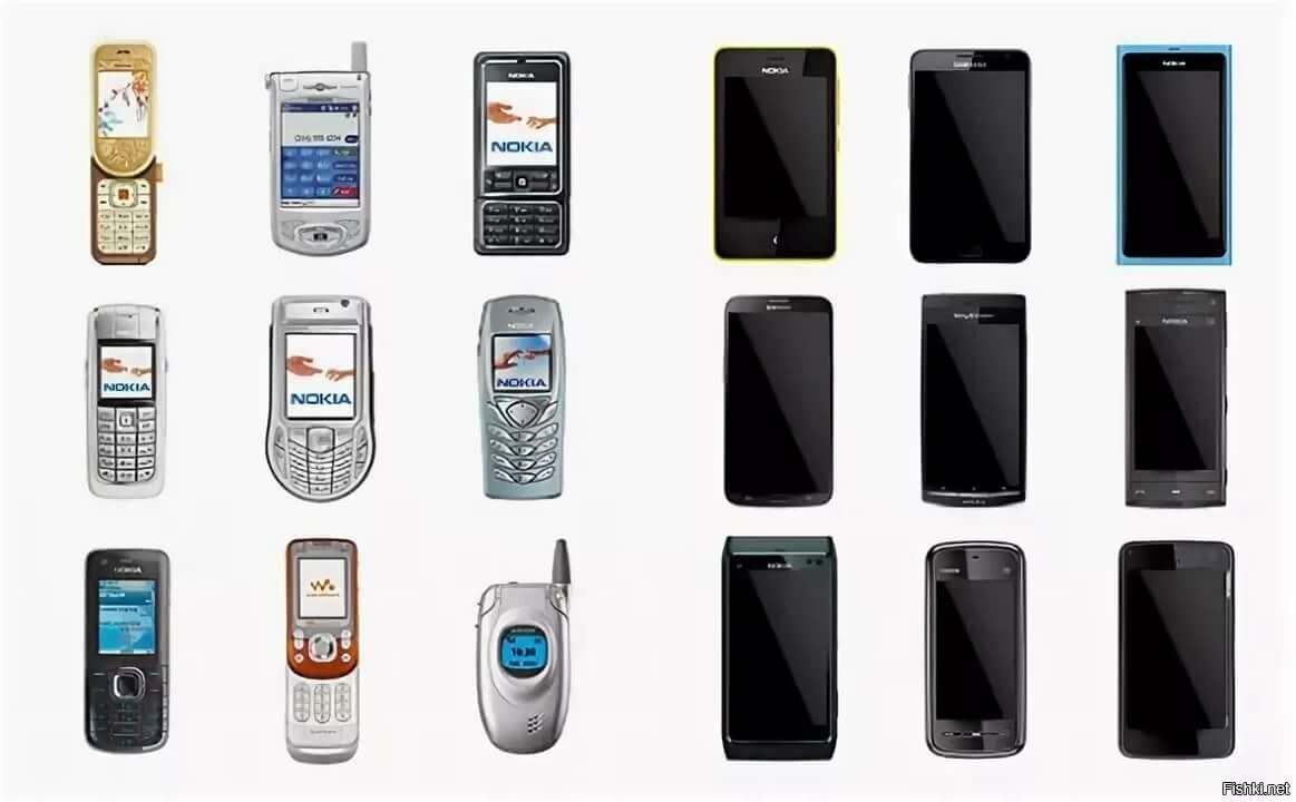 Покажи названия телефонов. Эволюция смартфонов. Разнообразие телефонов. Какие раньше были телефоны.
