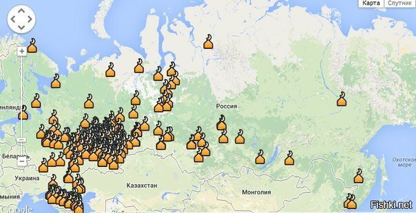 Канонические территории православных церквей карта