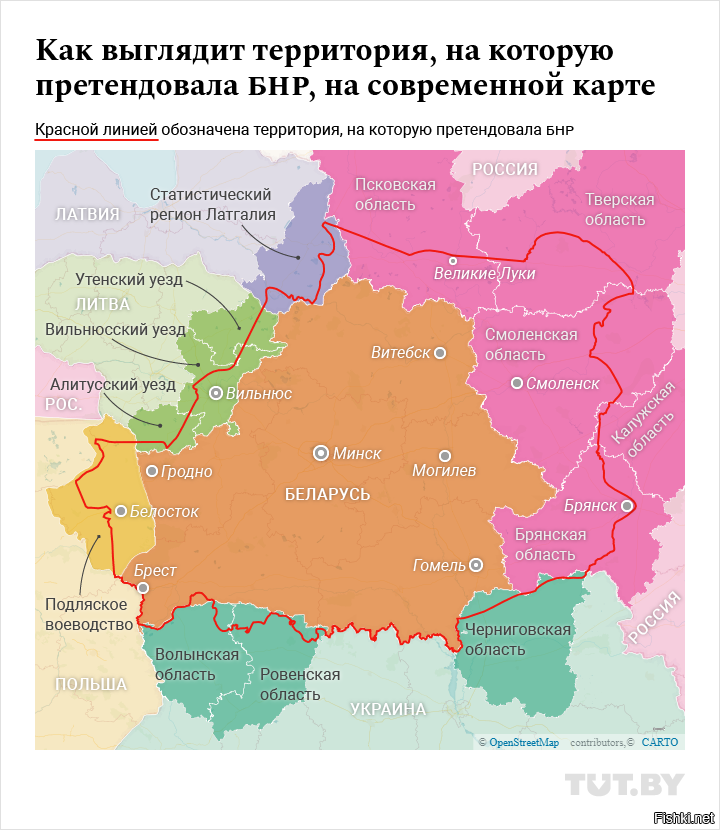 Карта польши белоруссии