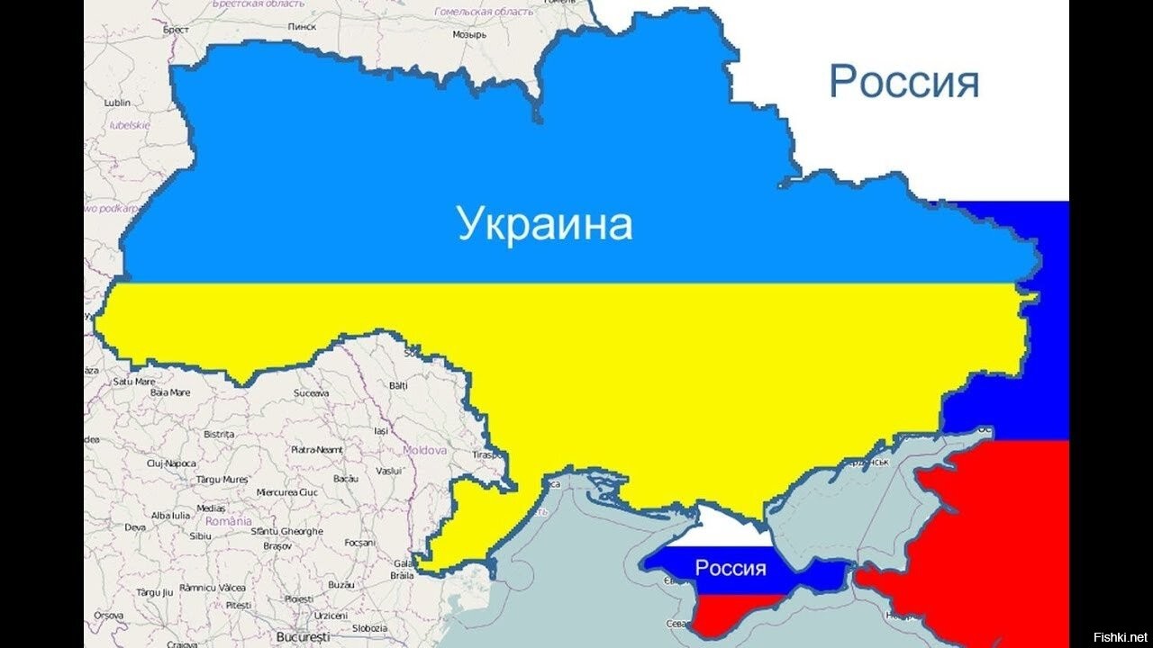 Карта украина и крым с границами