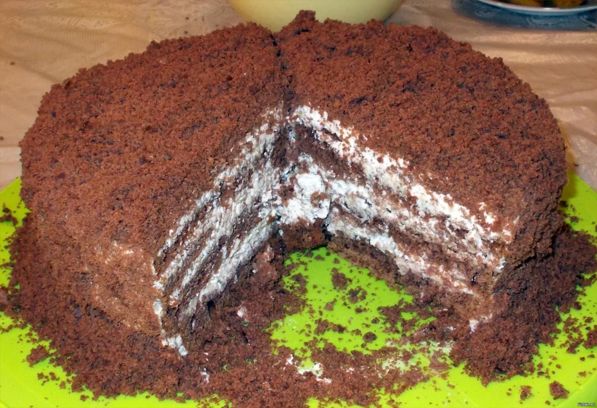 Торт шоколадный на кефире с сметанным кремом рецепт пошаговый с фото