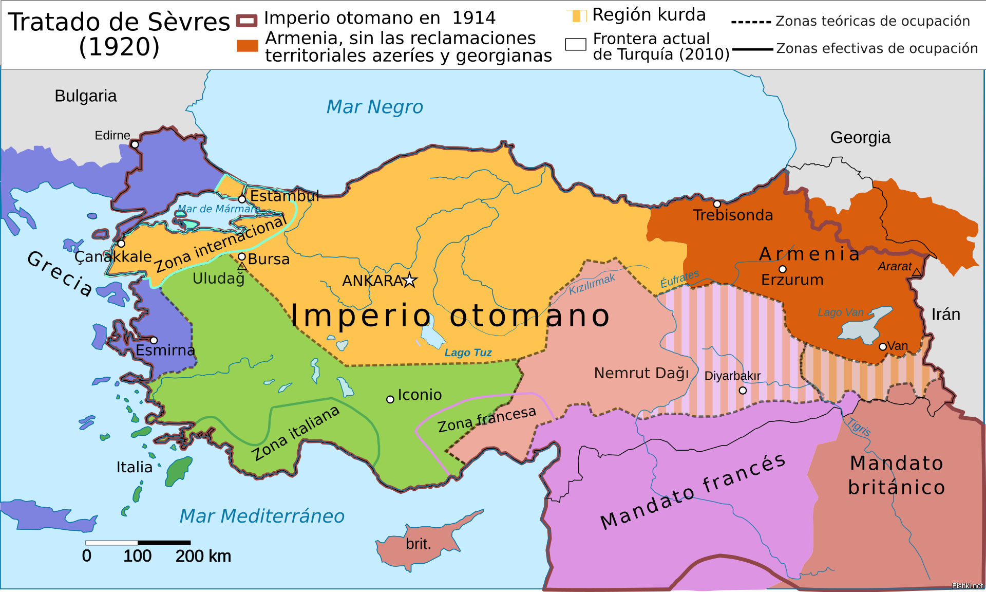 Турция 1920 карта