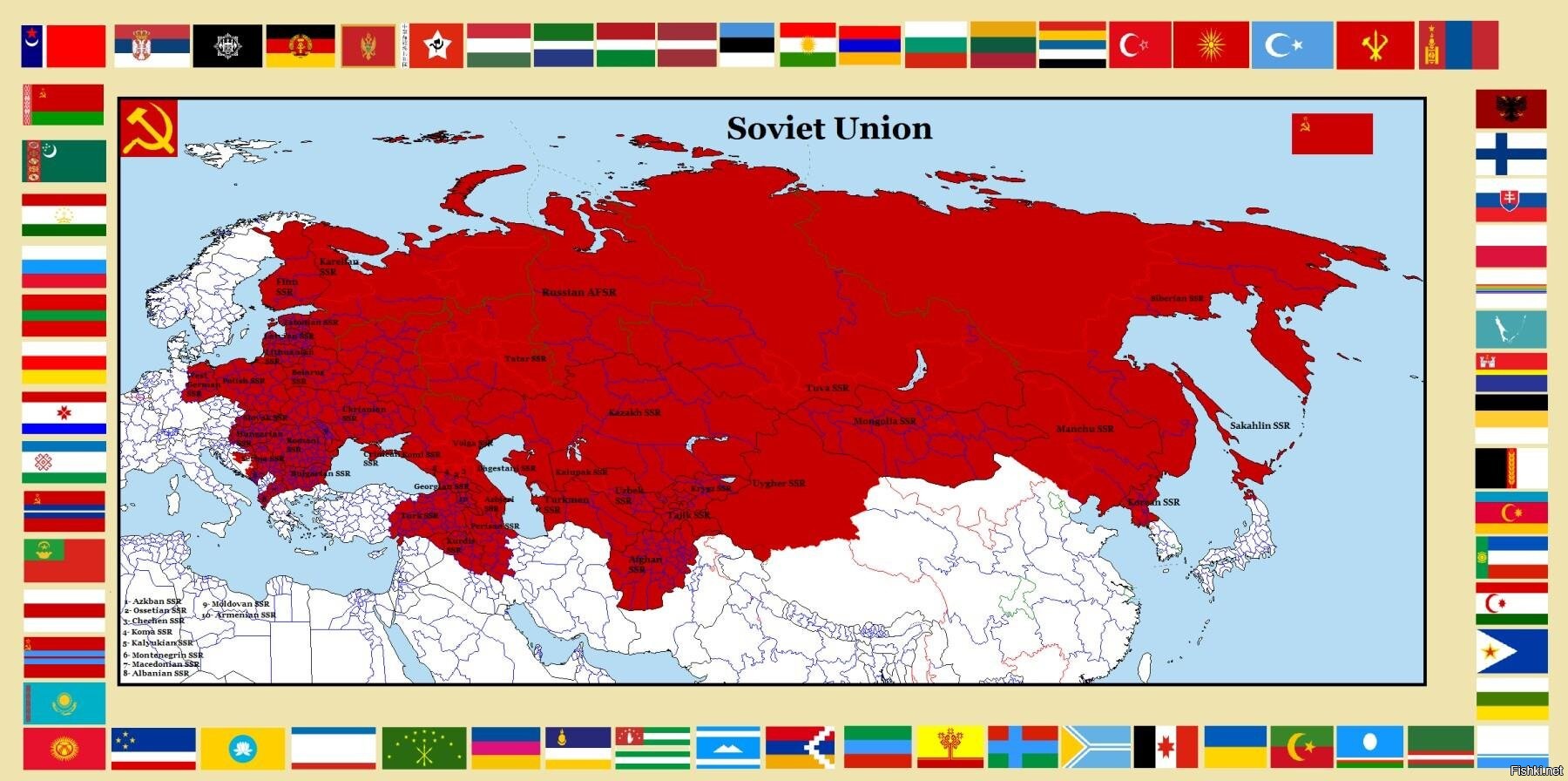 Карта альтернативной российской империи